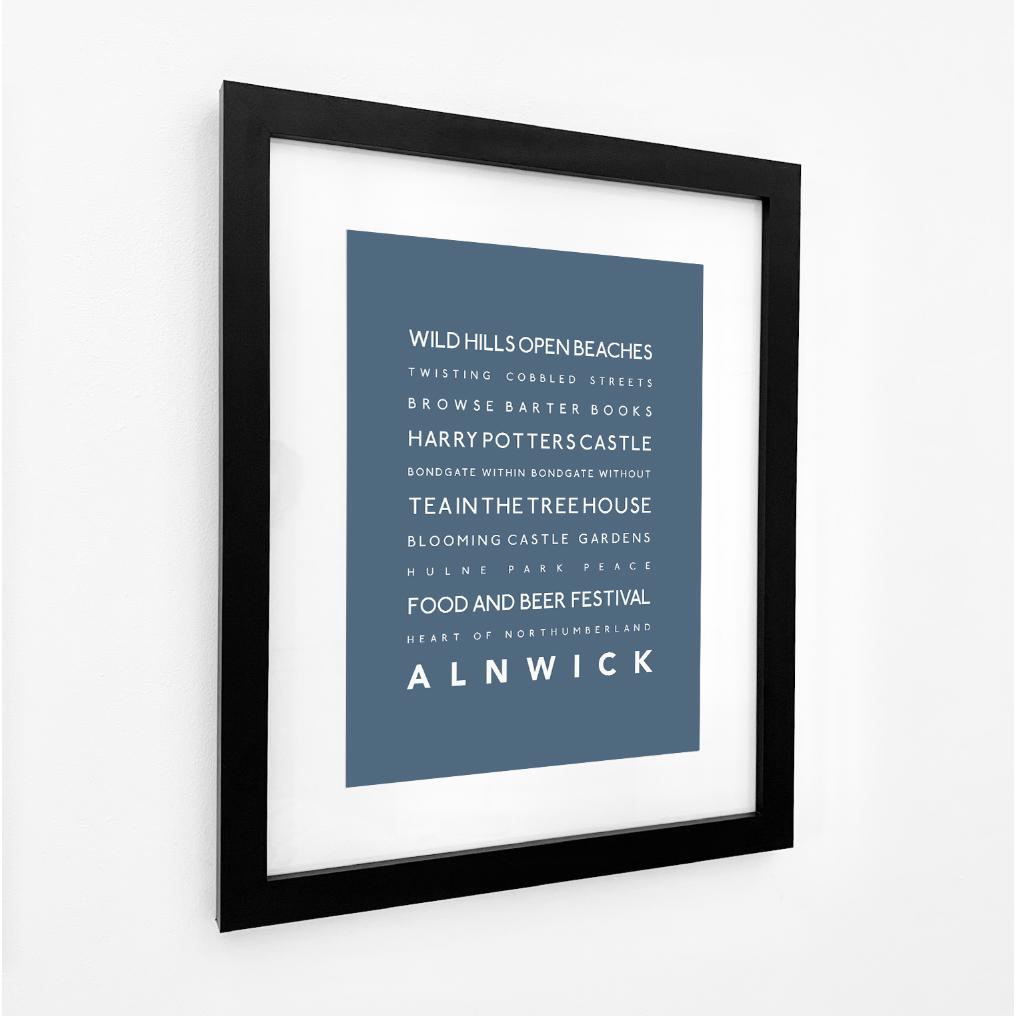 Alnwick Typographic Print-SeaKisses