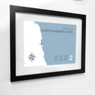 Amble Coastal Map Print-SeaKisses