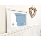 Amble Coastal Map Print-SeaKisses