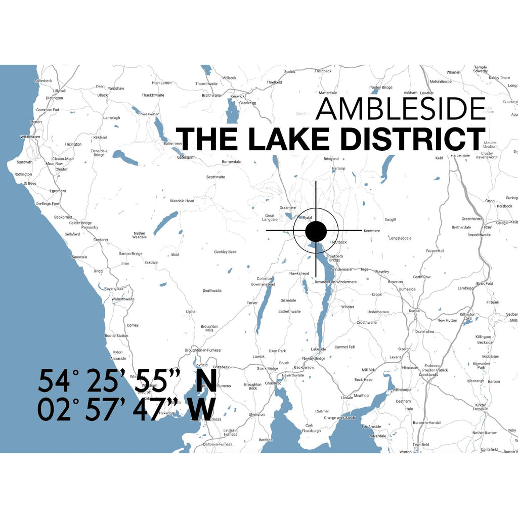 Ambleside Landmark Map-SeaKisses
