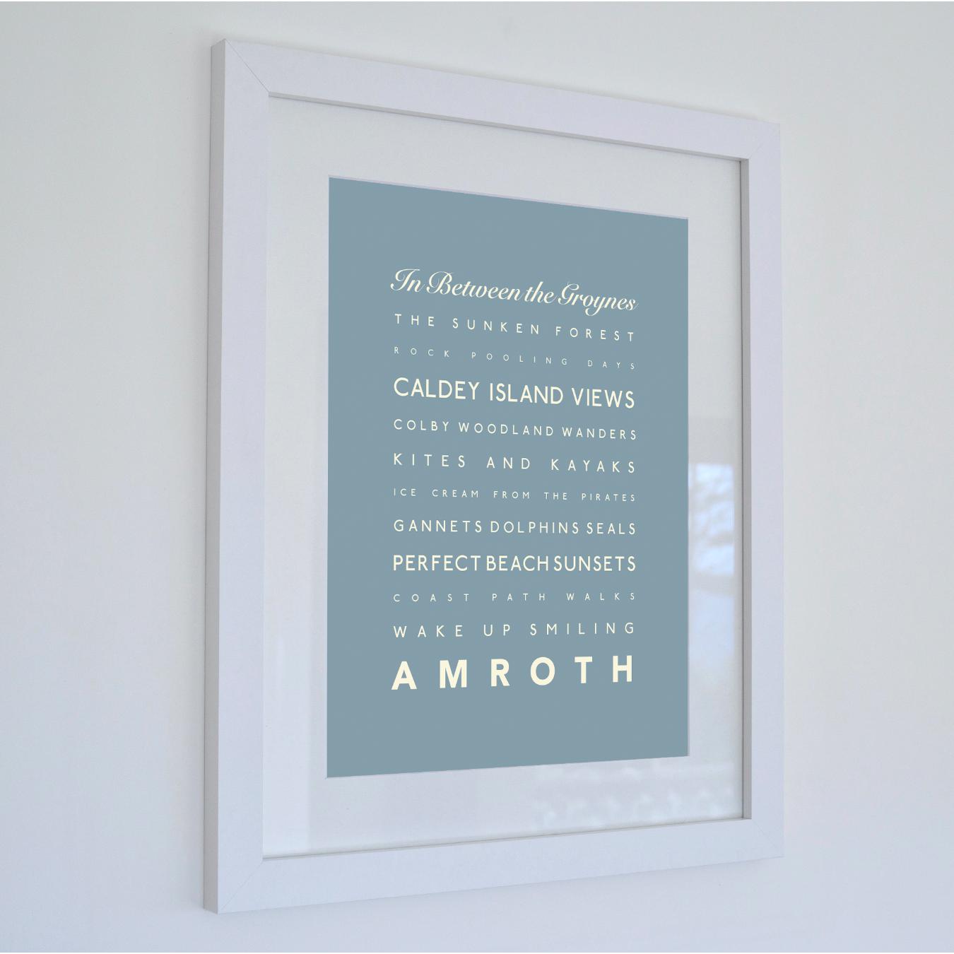 Amroth Typographic Print-SeaKisses