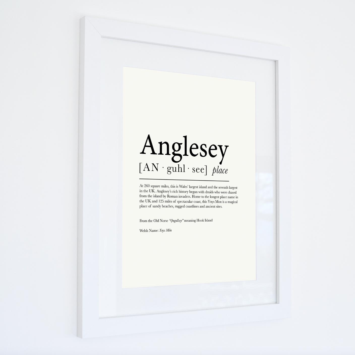 Anglesey Definition Typographic Print-SeaKisses