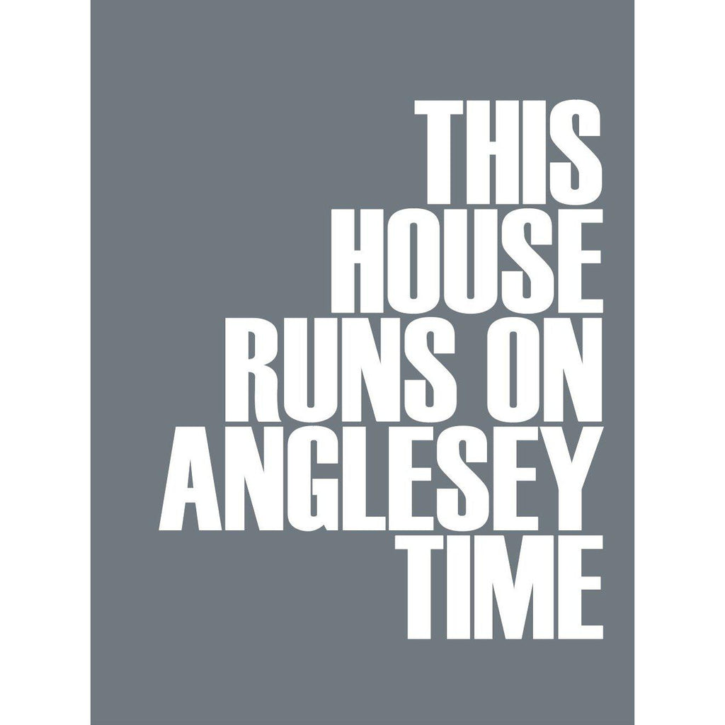 Anglesey Time Typographic Print- Coastal Wall Art /Poster-SeaKisses