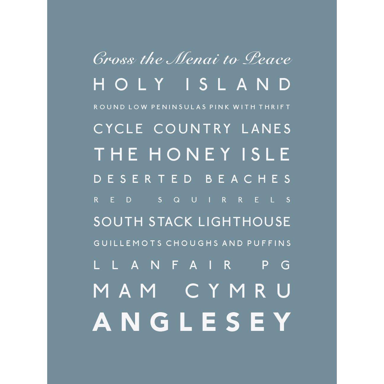 Anglesey Typographic Print-SeaKisses