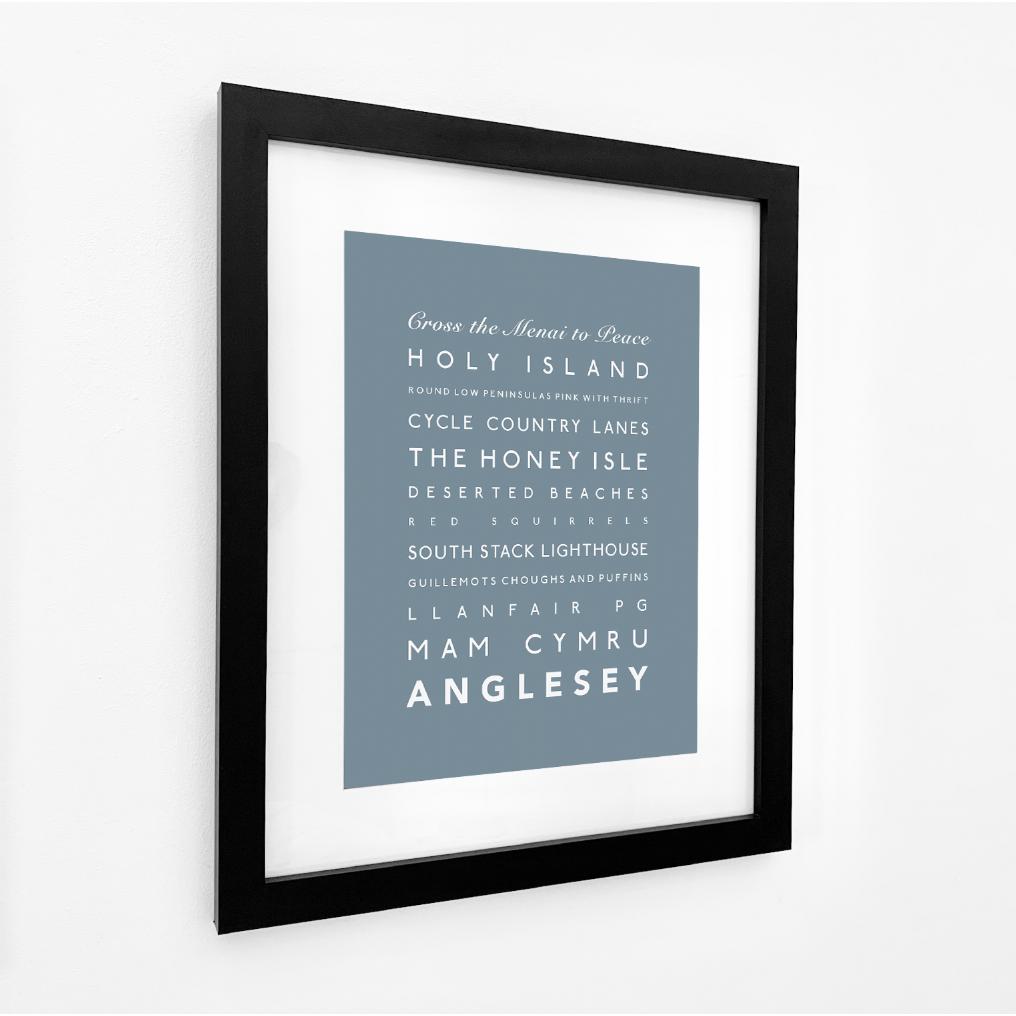 Anglesey Typographic Travel Print- Coastal Wall Art /Poster-SeaKisses