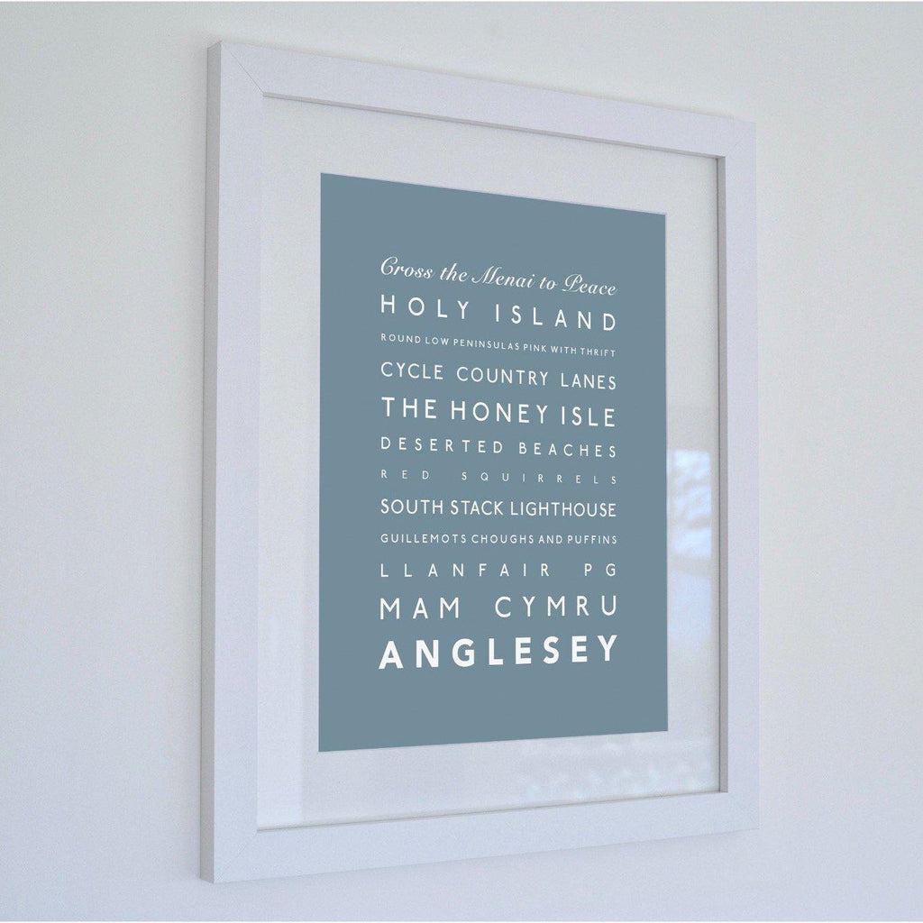 Anglesey Typographic Travel Print- Coastal Wall Art /Poster-SeaKisses
