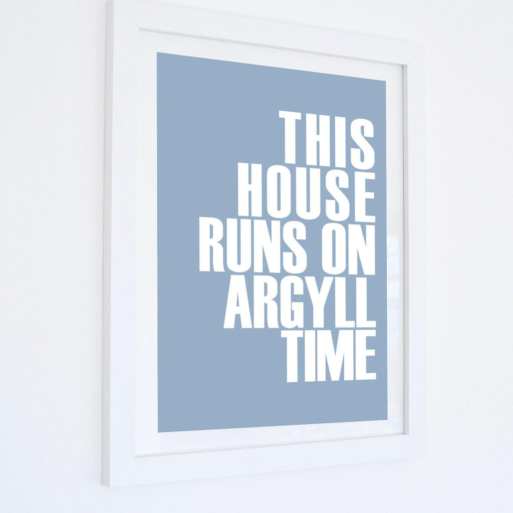 Argyll Time Typographic Print- Coastal Wall Art /Poster-SeaKisses