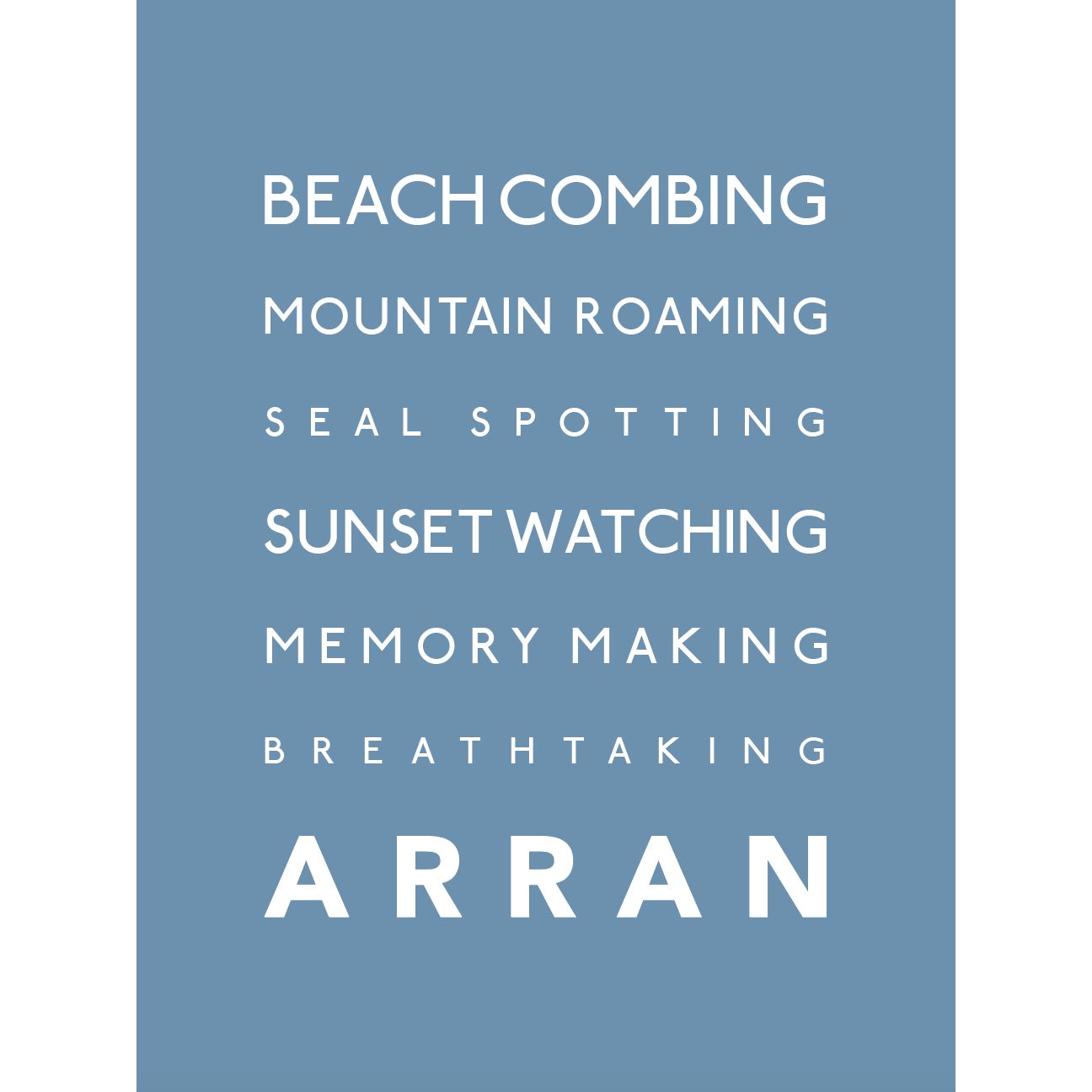 Arran Typographic Print-SeaKisses