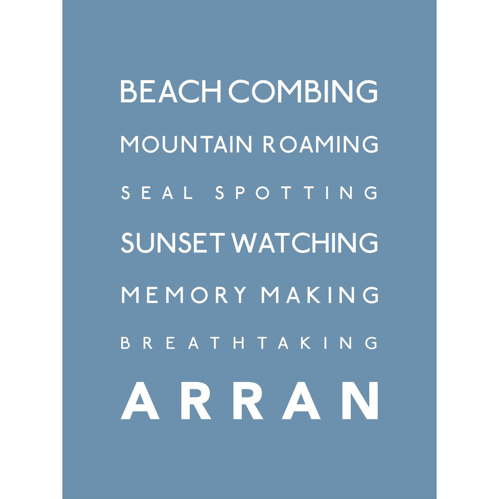 Arran Typographic Print-SeaKisses