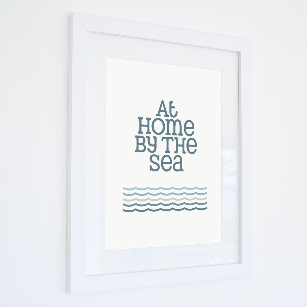 At Home by the Sea Seaside Print- Coastal Wall Art /Poster-SeaKisses