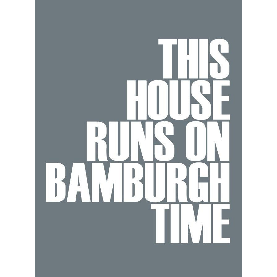Bamburgh Time Typographic Print- Coastal Wall Art /Poster-SeaKisses