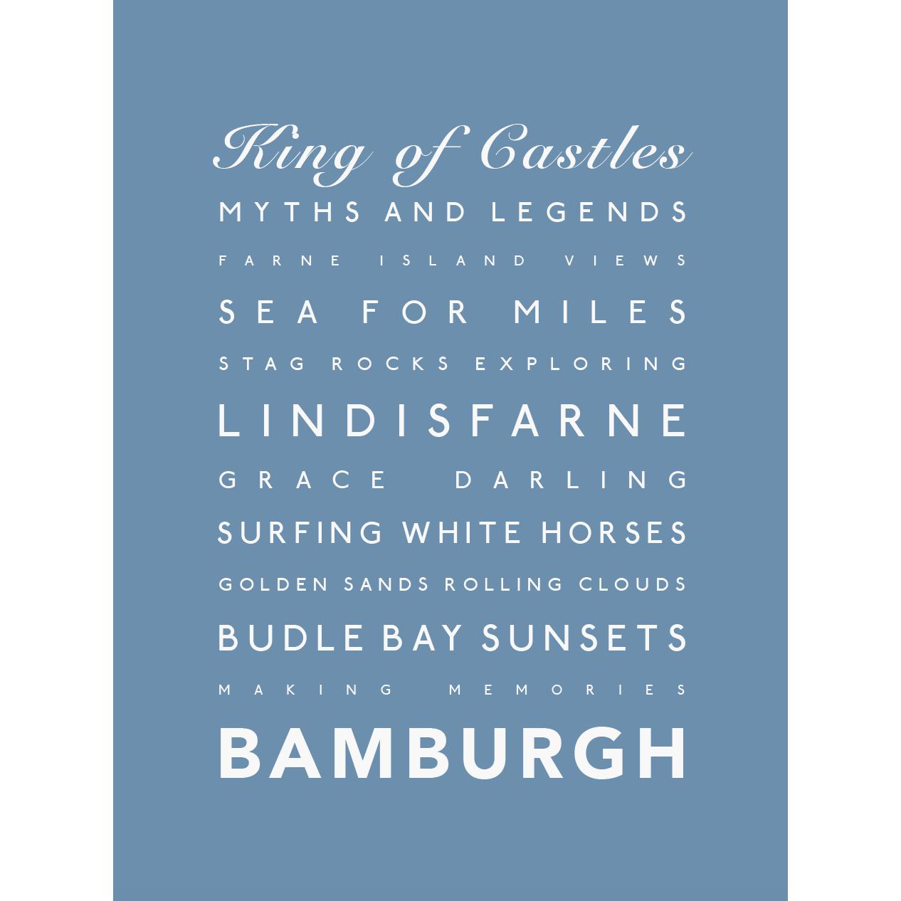 Bamburgh Typographic Print-SeaKisses