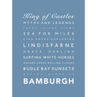 Bamburgh Typographic Print-SeaKisses