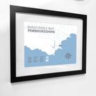 Barafundle Bay Coastal Map Print-SeaKisses