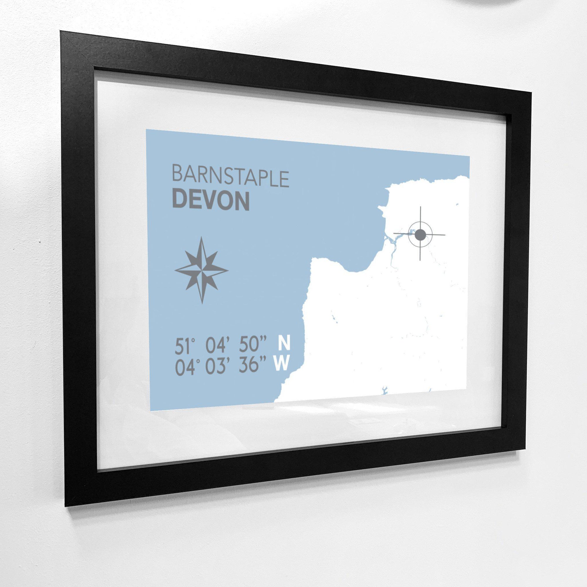 Barnstaple Coastal Map Print-SeaKisses