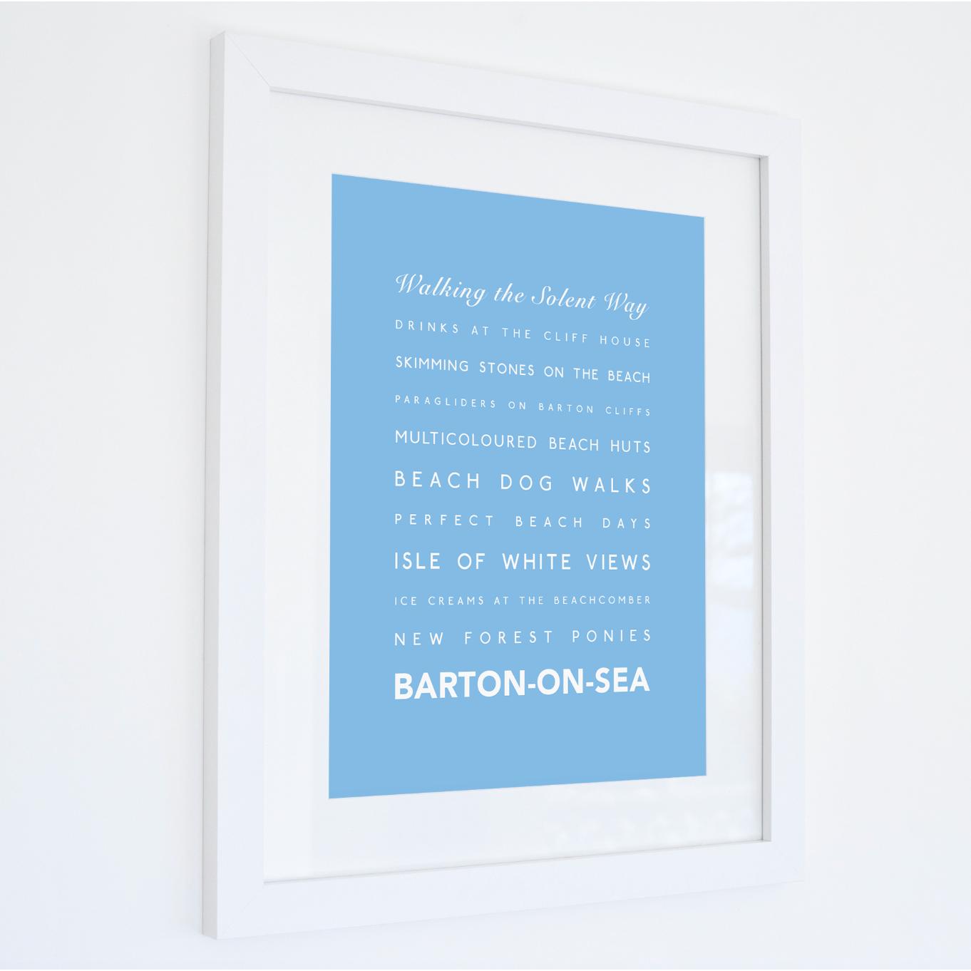 Barton-on-Sea Typographic Print-SeaKisses