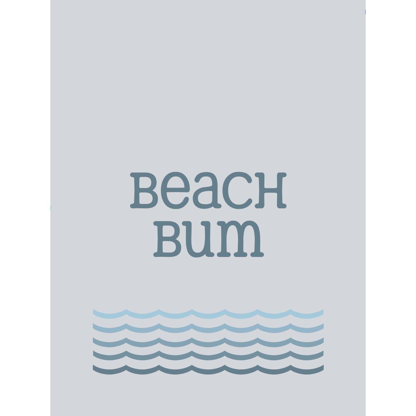 Beach Bum Typographic Art Print-SeaKisses