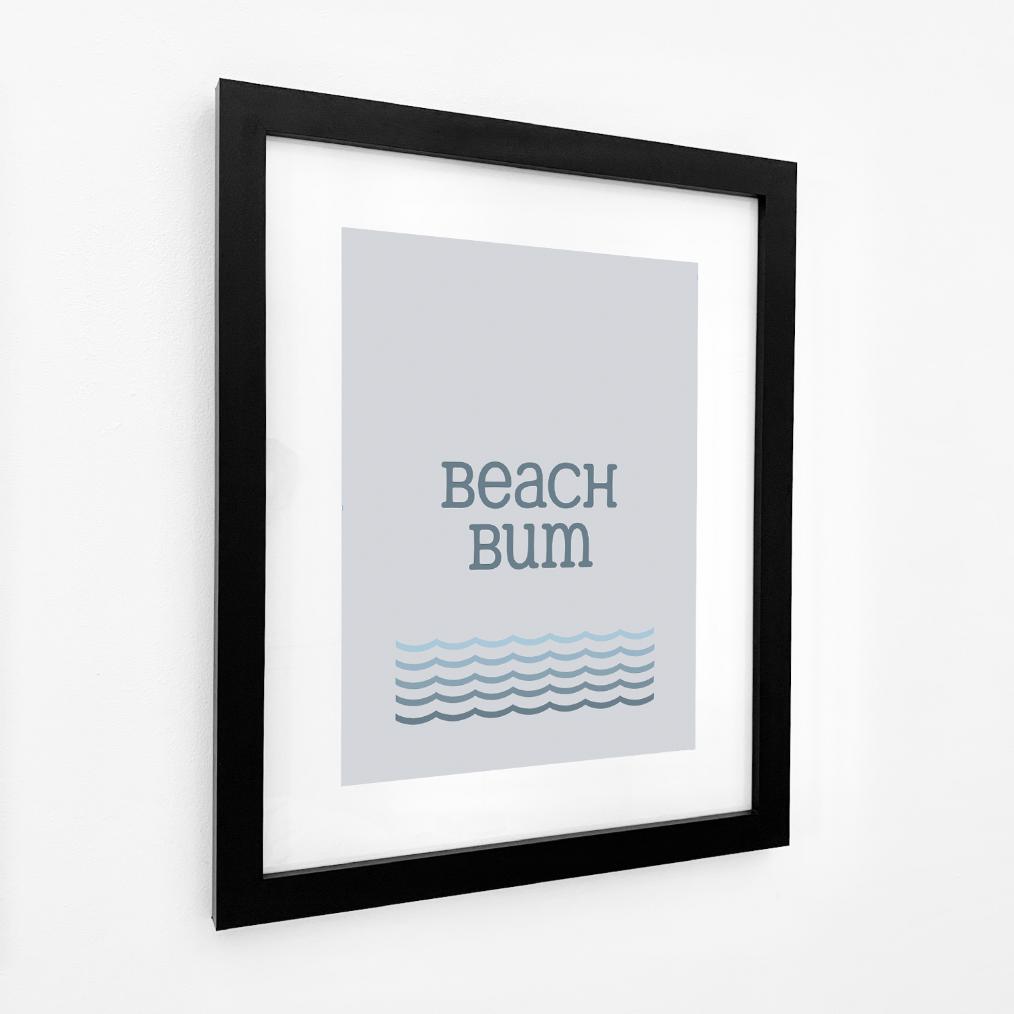 Beach Bum Typographic Print - Coastal Wall Art /Poster-SeaKisses