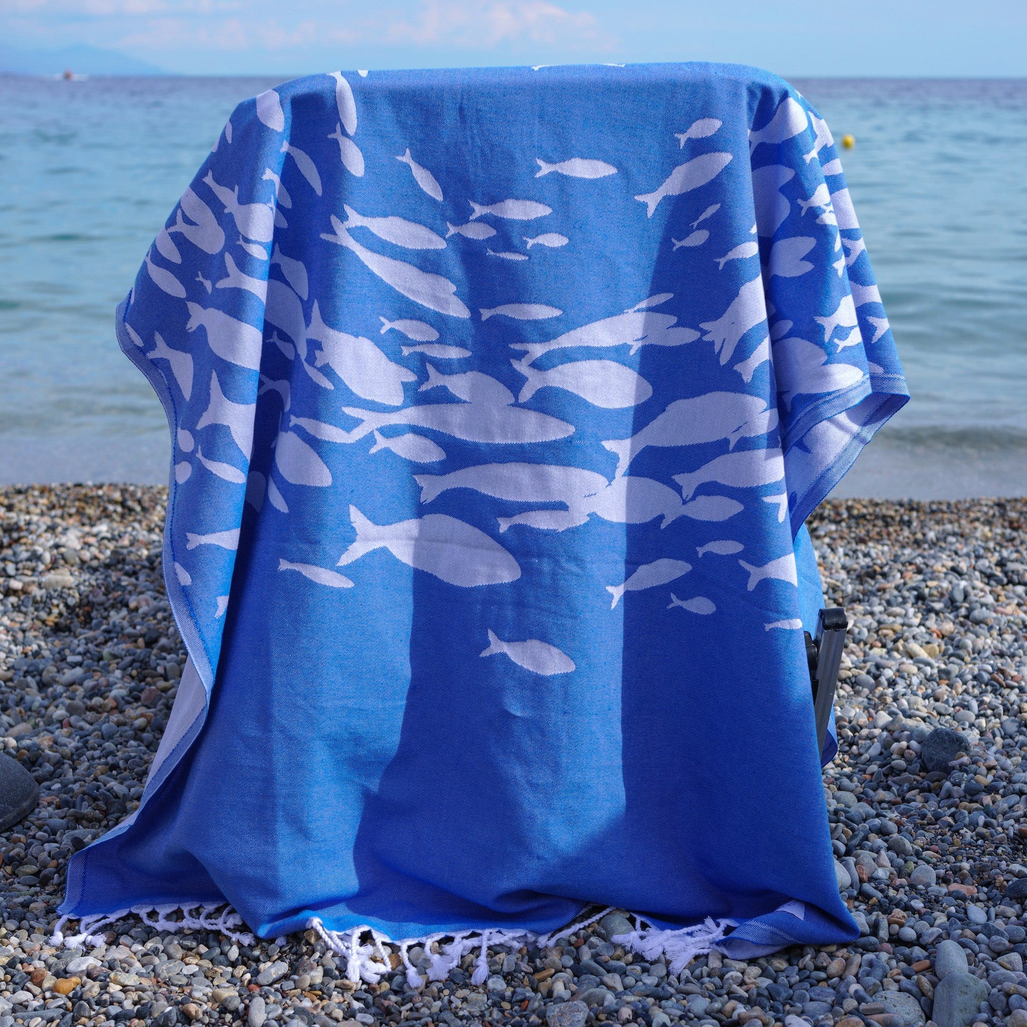 Shoal of Fish Beach Sheet (100% Cotton Fast Drying Beach Towel)-SeaKisses