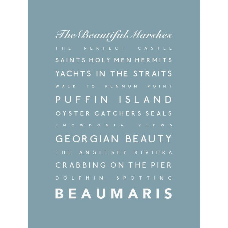 Beaumaris Typographic Print-SeaKisses