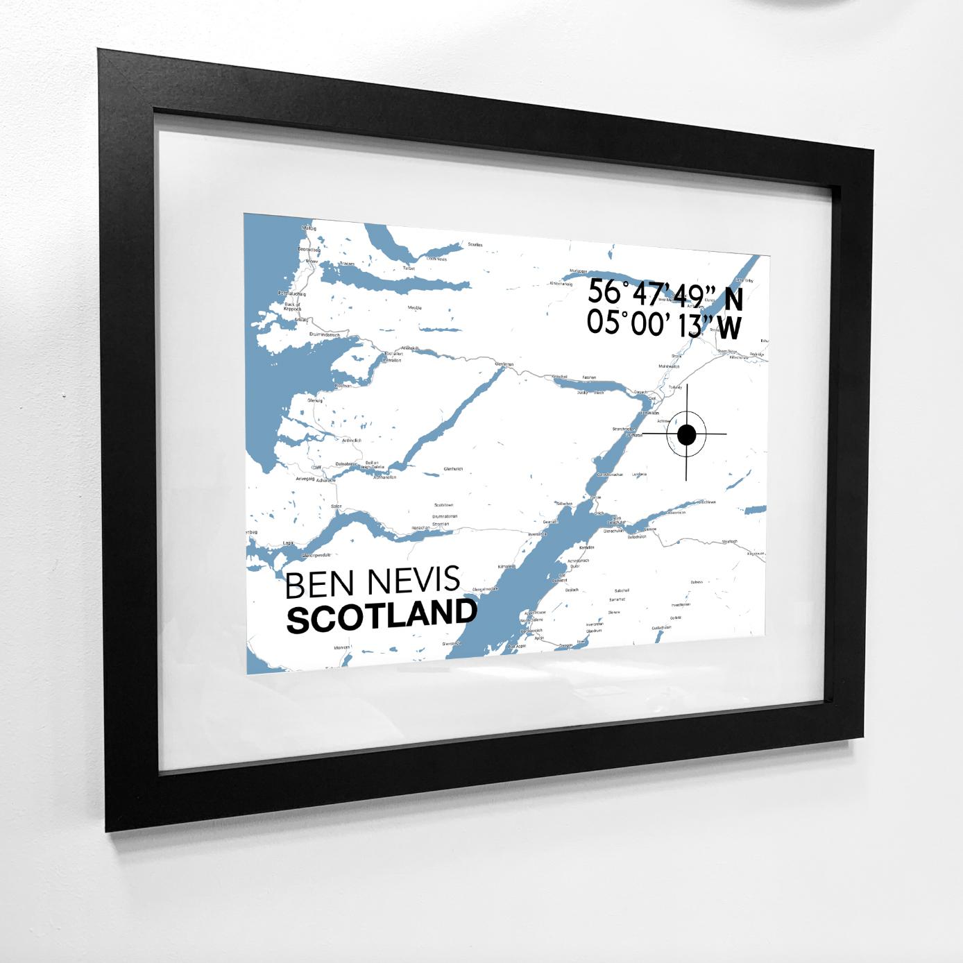 Ben Nevis Landmark Map-SeaKisses