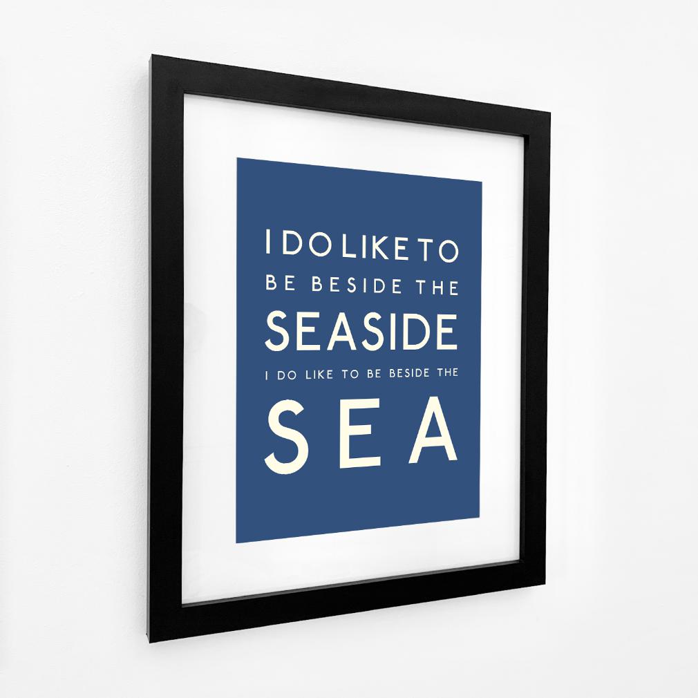 Beside the Sea Typographic Print-SeaKisses