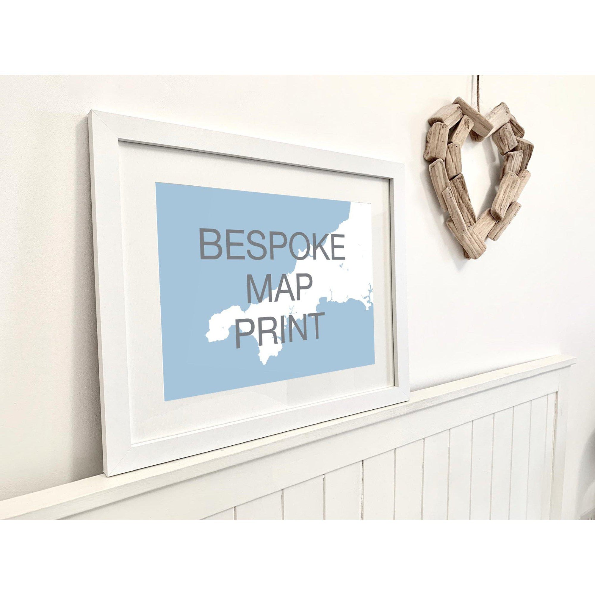 Personalised Map Print for your Special Place-SeaKisses