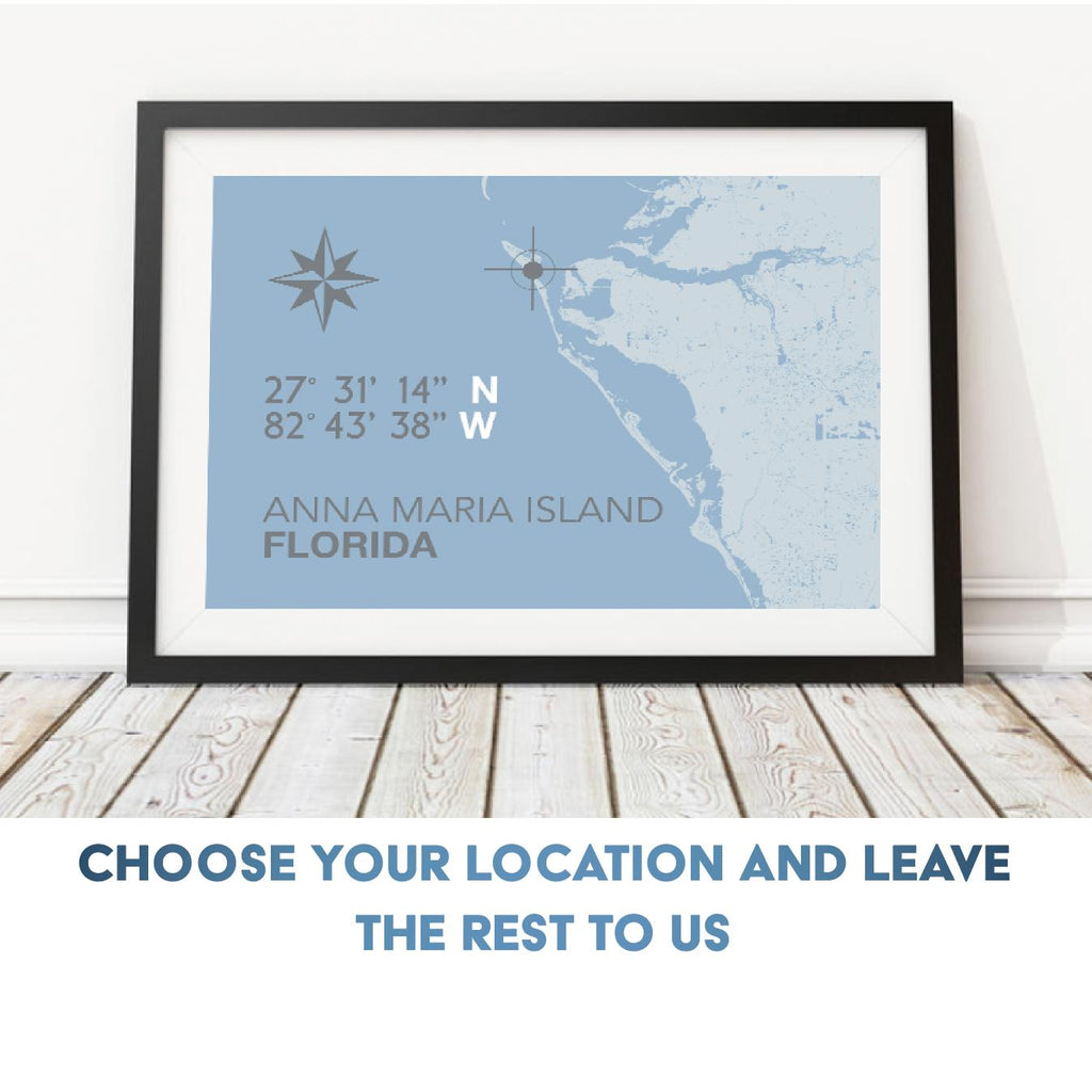 Bespoke Map Print for your Special Place-SeaKisses