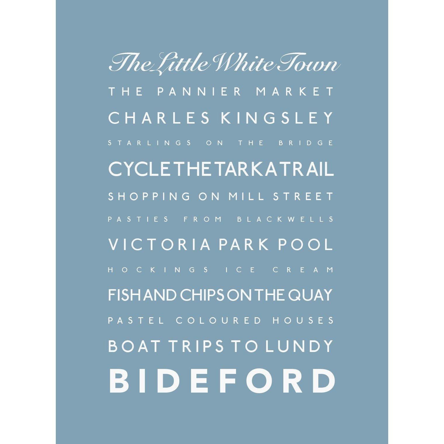 Bideford Typographic Print-SeaKisses