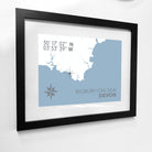 Bigbury-on-Sea Coastal Map Print-SeaKisses