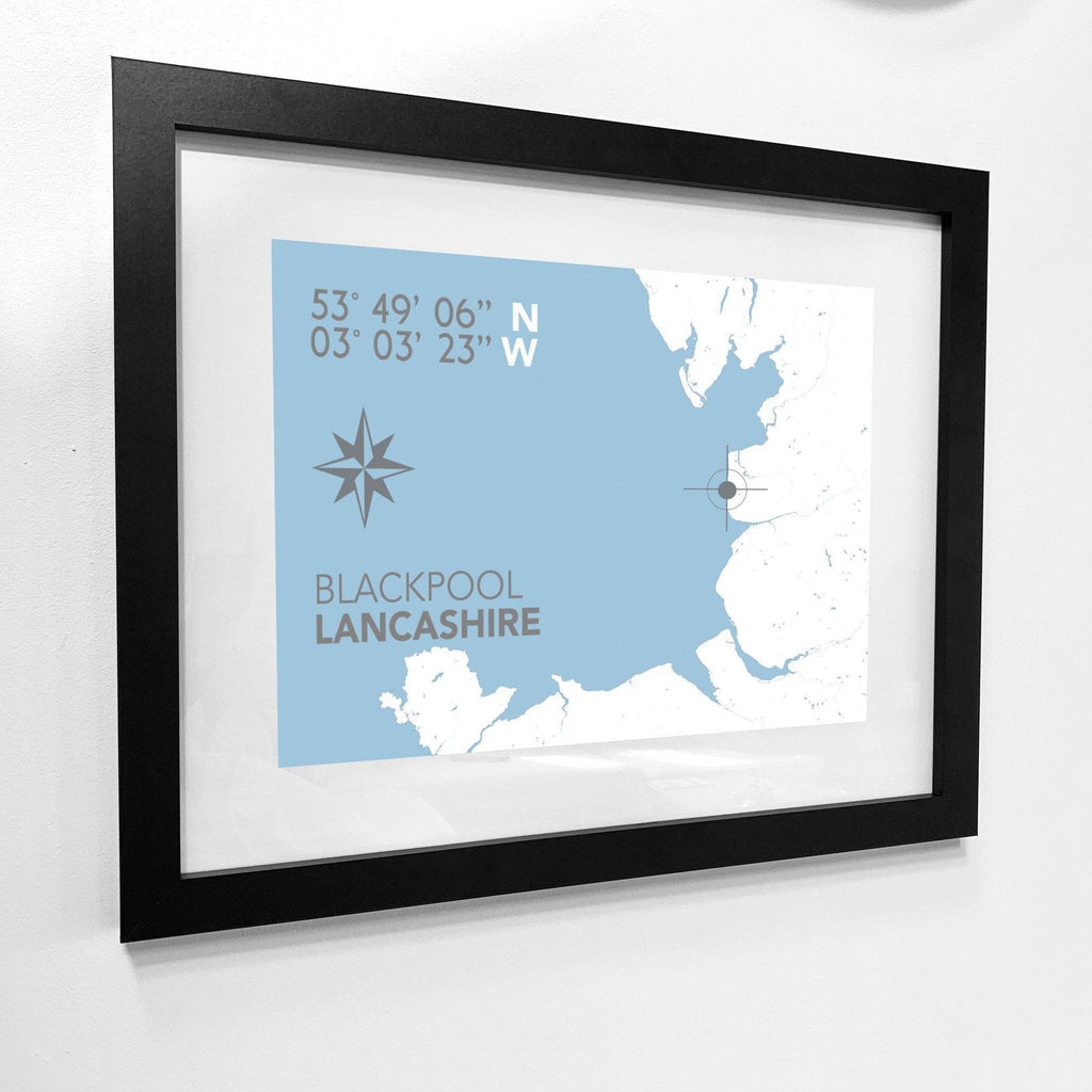Blackpool Coastal Map Print-SeaKisses