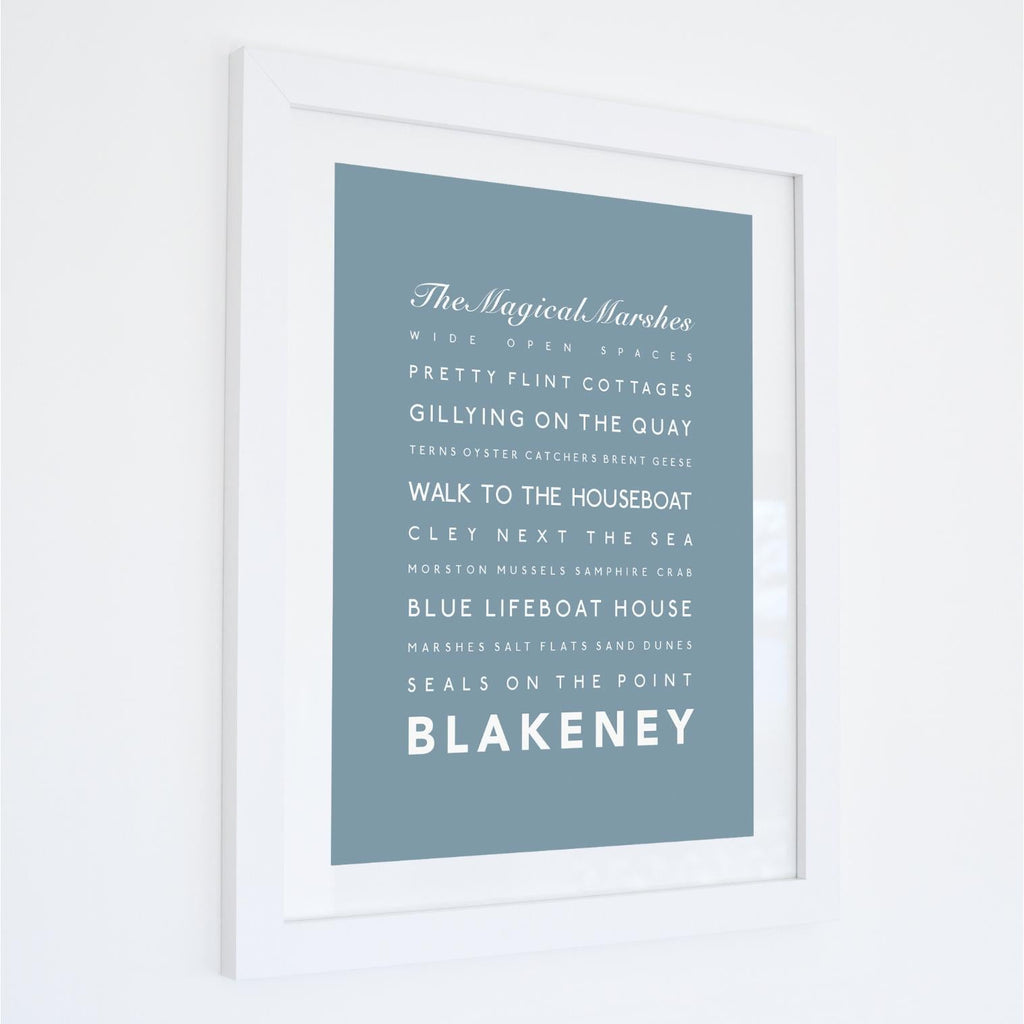 Blakeney Typographic Travel Print- Coastal Wall Art /Poster-SeaKisses