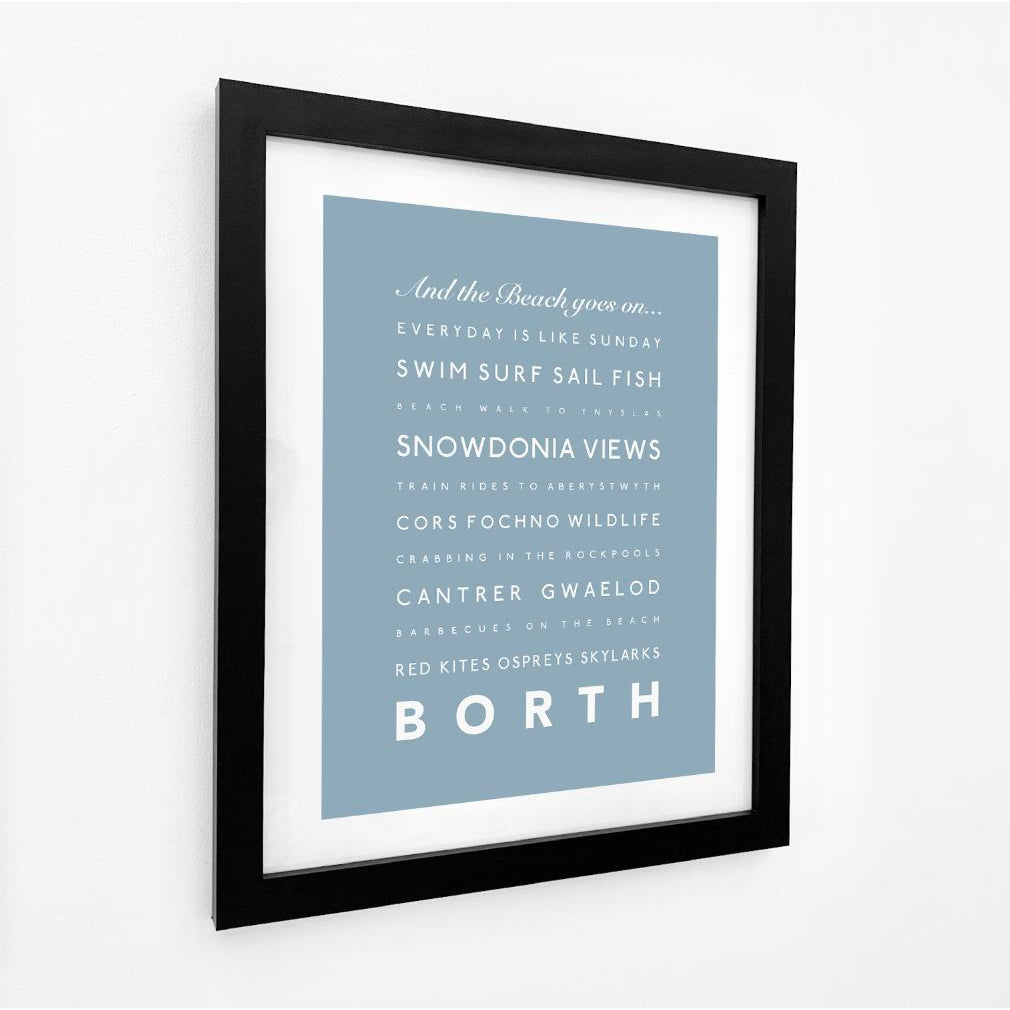 Borth Typographic Print-SeaKisses