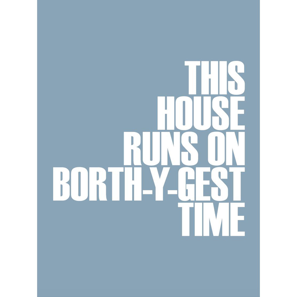 Borth-y-Gest Time Typographic Travel Print- Coastal Wall Art /Poster-SeaKisses