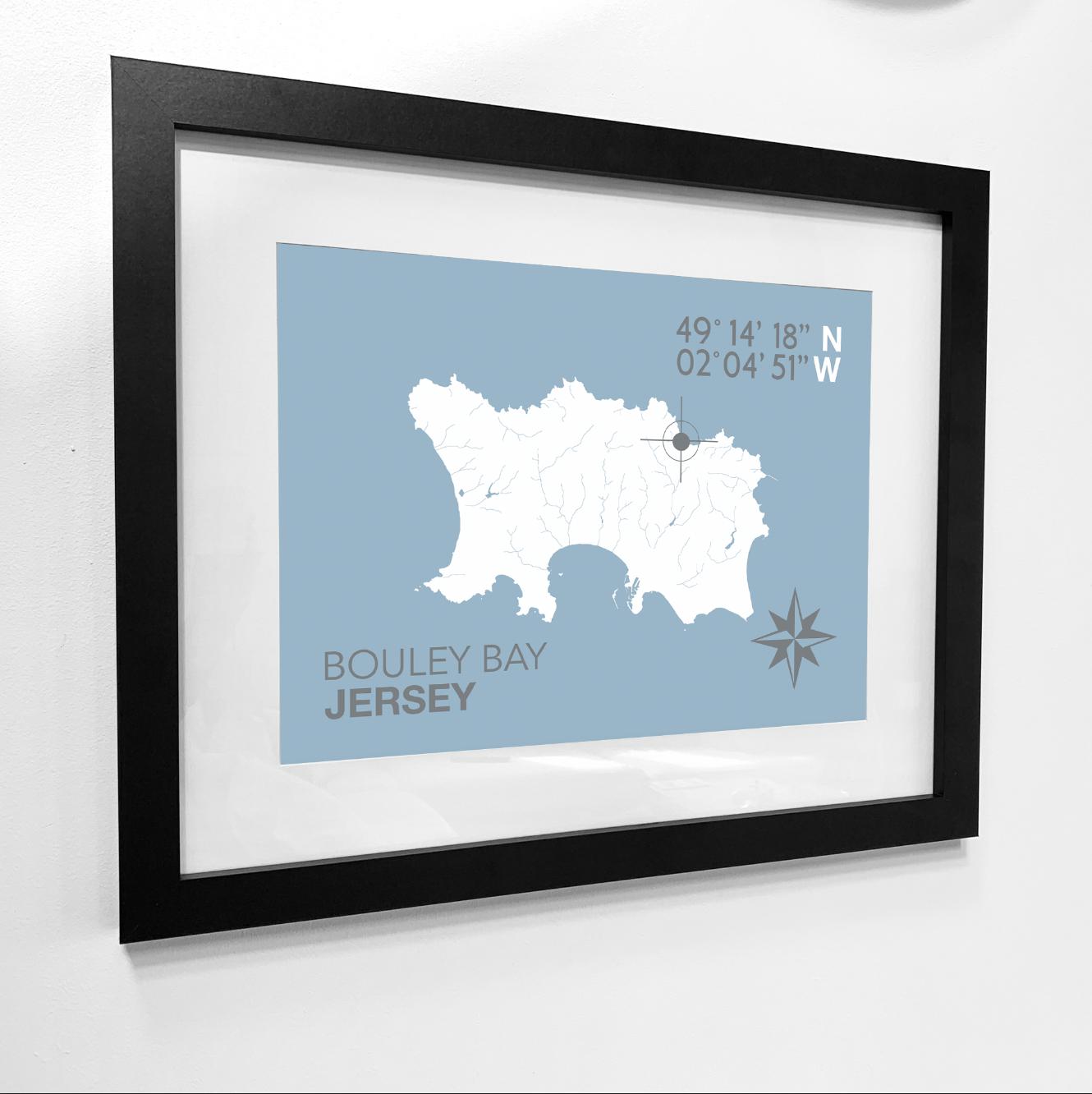 Bouley Bay Coastal Map Print-SeaKisses