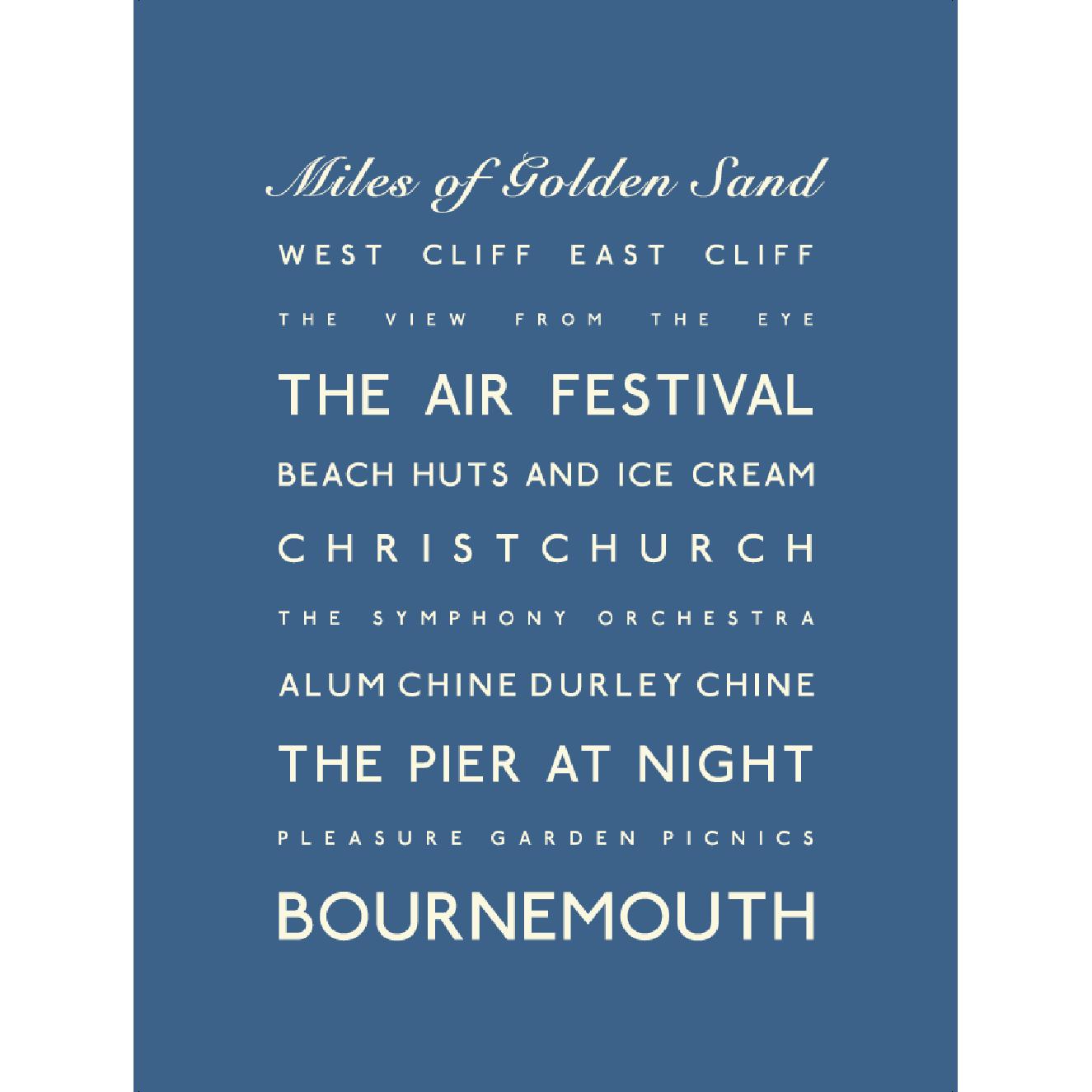 Bournemouth Typographic Print-SeaKisses