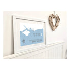 Bracklesham Bay Coastal Map Print-SeaKisses