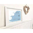 Bradwell-On-Sea Coastal Map Print-SeaKisses