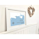 Branksome Chine Coastal Map Print-SeaKisses