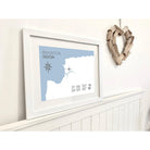 Braunton Coastal Map Print-SeaKisses