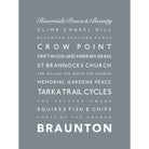 Braunton Typographic Print-SeaKisses