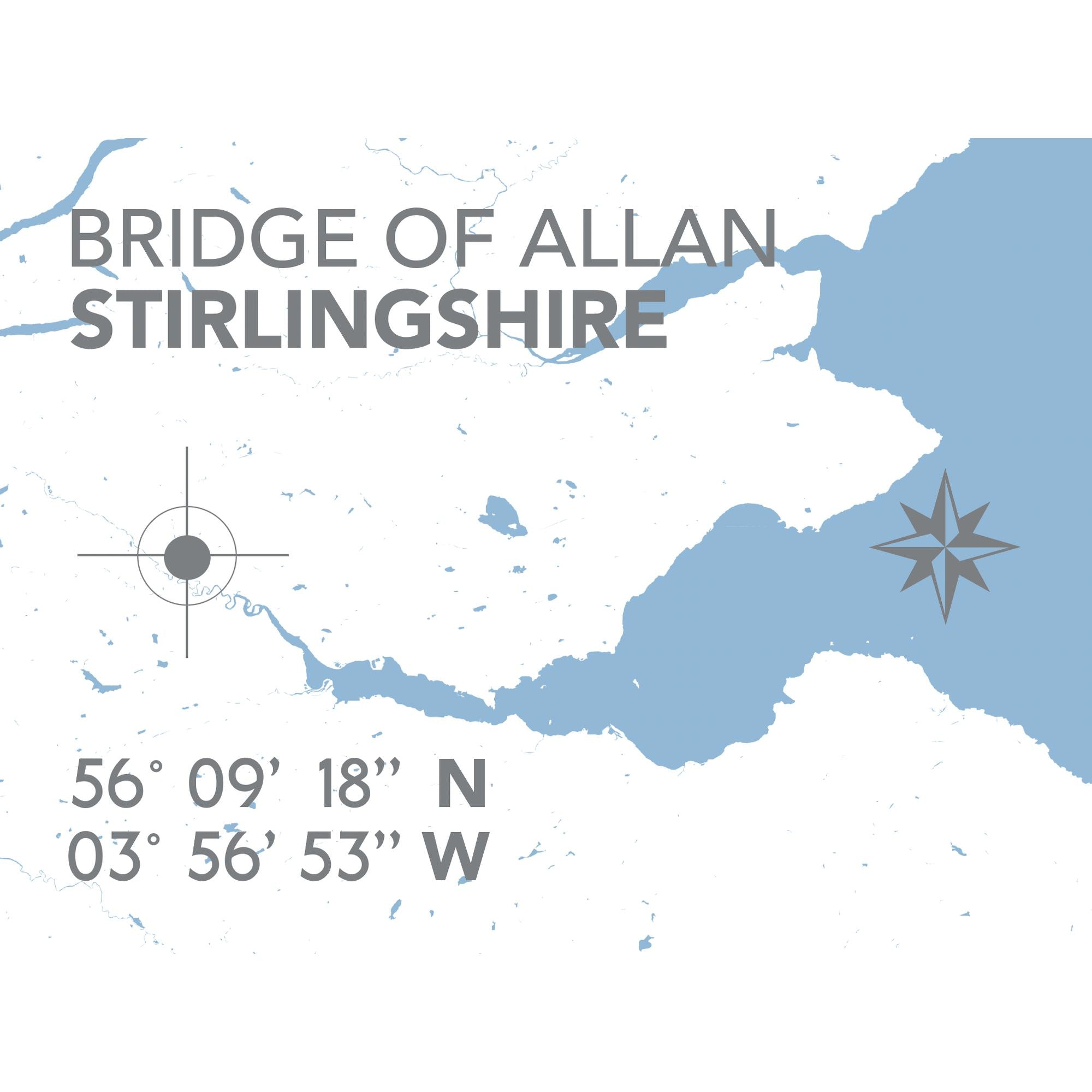 Bridge of Allan Map Print-SeaKisses