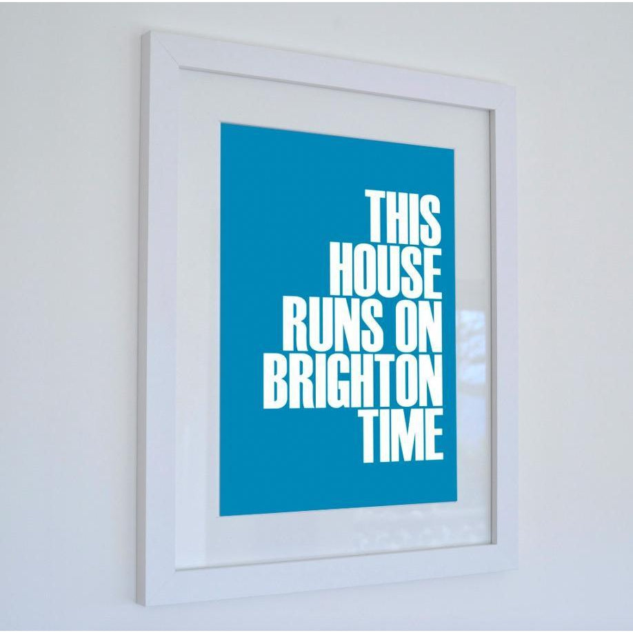Brighton Time Typographic Print - Coastal Wall Art /Poster-SeaKisses