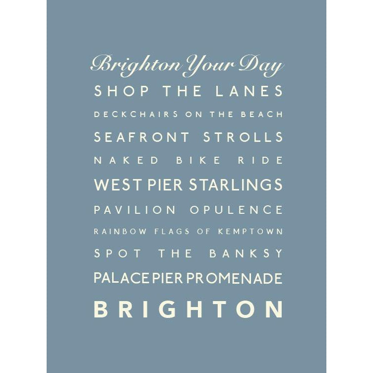 Brighton Typographic Print-SeaKisses