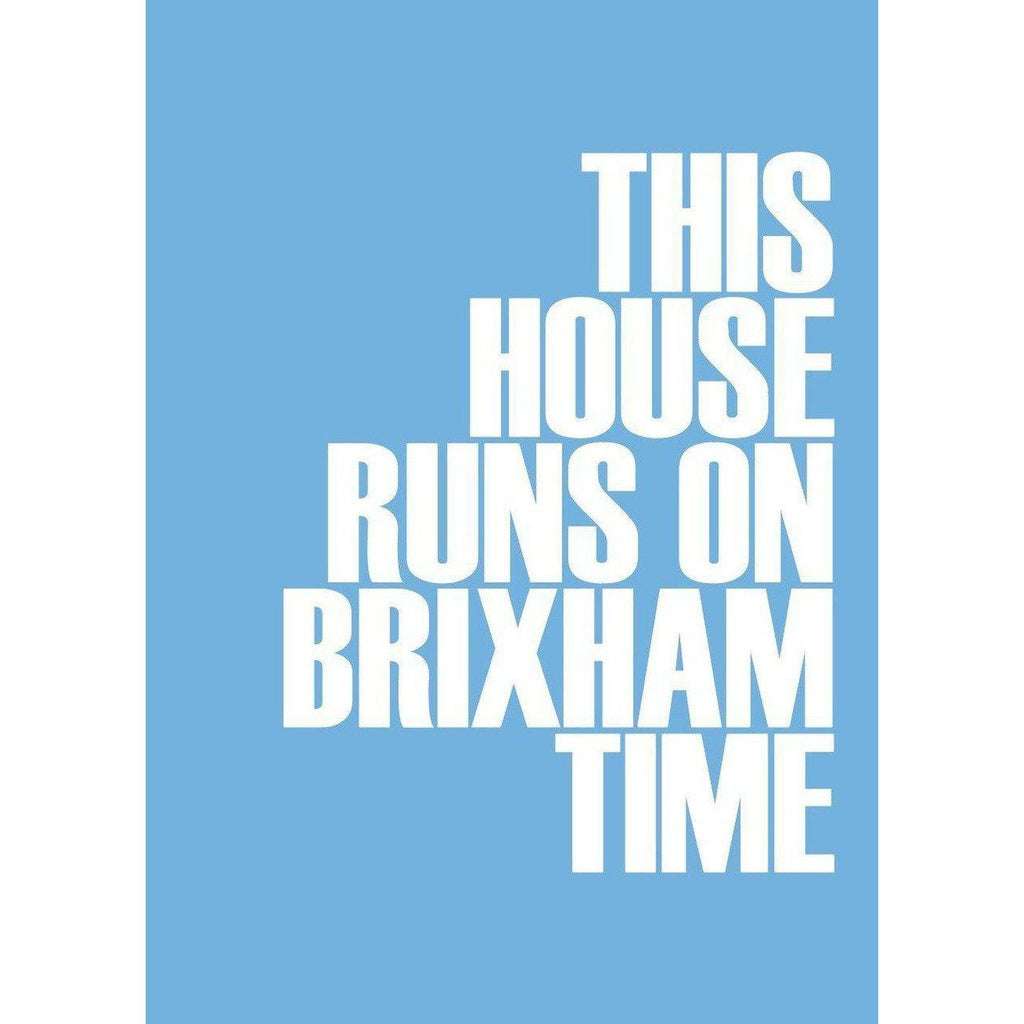 Brixham Time Typographic Print - Coastal Wall Art /Poster-SeaKisses