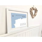 Broadsands Beach Coastal Map Print-SeaKisses