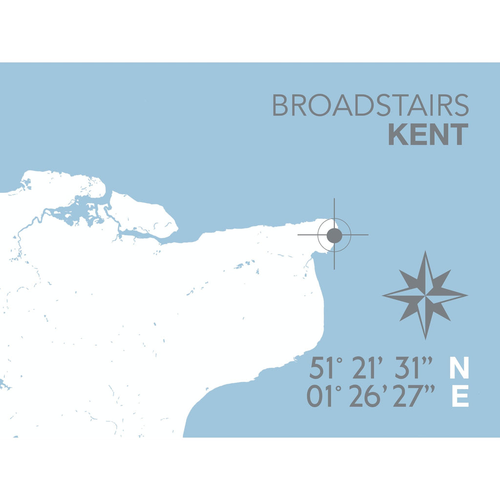 Broadstairs Coastal Map Print-SeaKisses