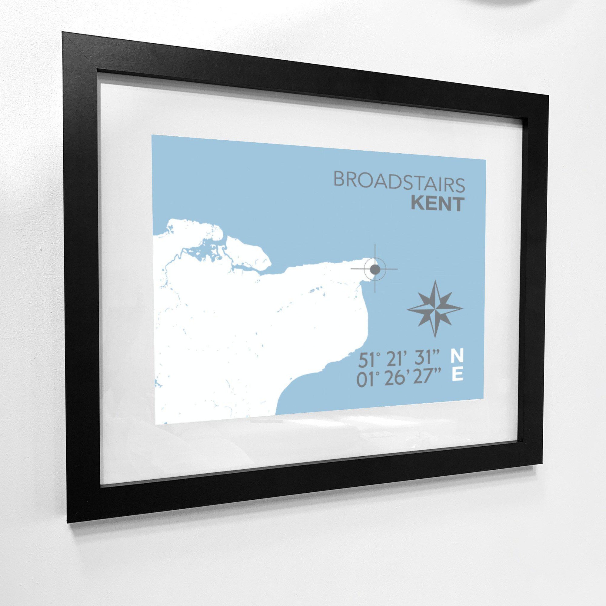 Broadstairs Coastal Map Print-SeaKisses