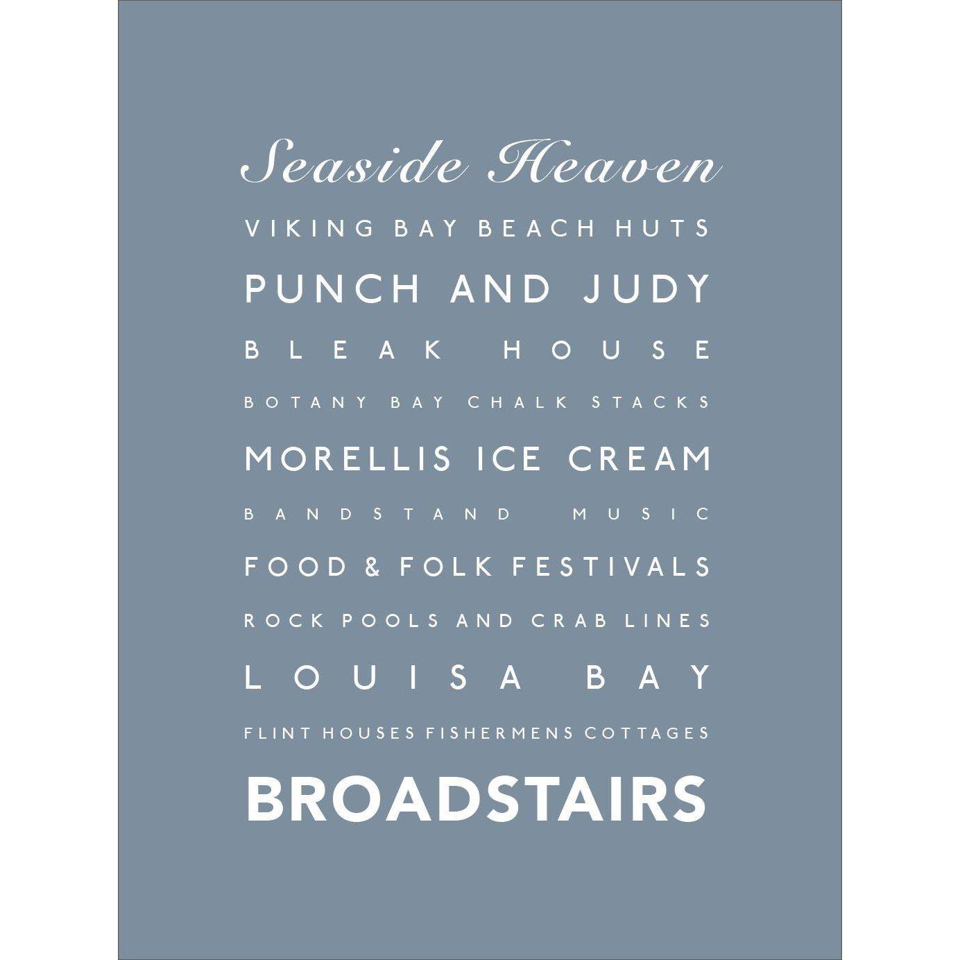 Broadstairs Typographic Print-SeaKisses