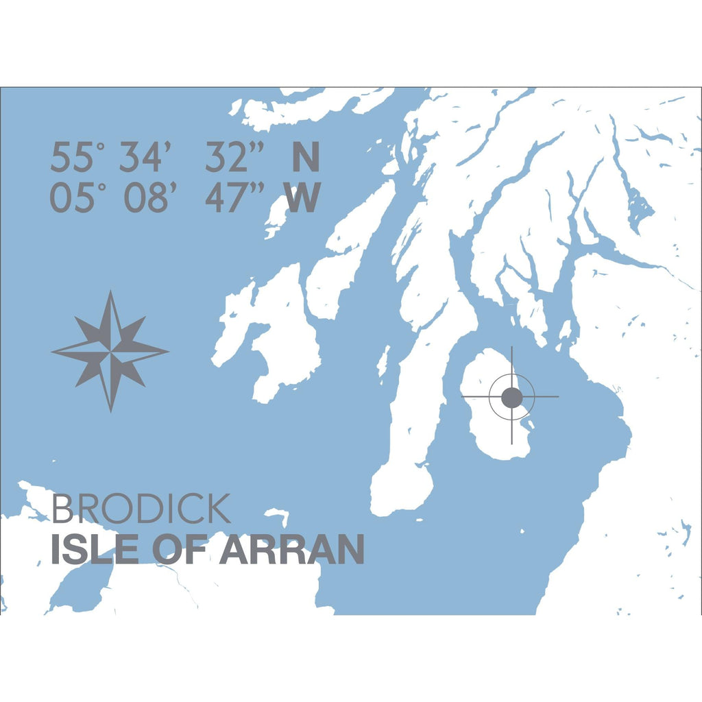 Brodick Coastal Map Print-SeaKisses